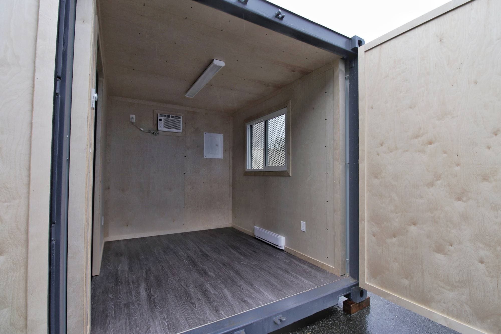 10’ Office CUBE – Wood Finished - Container Systems Australia