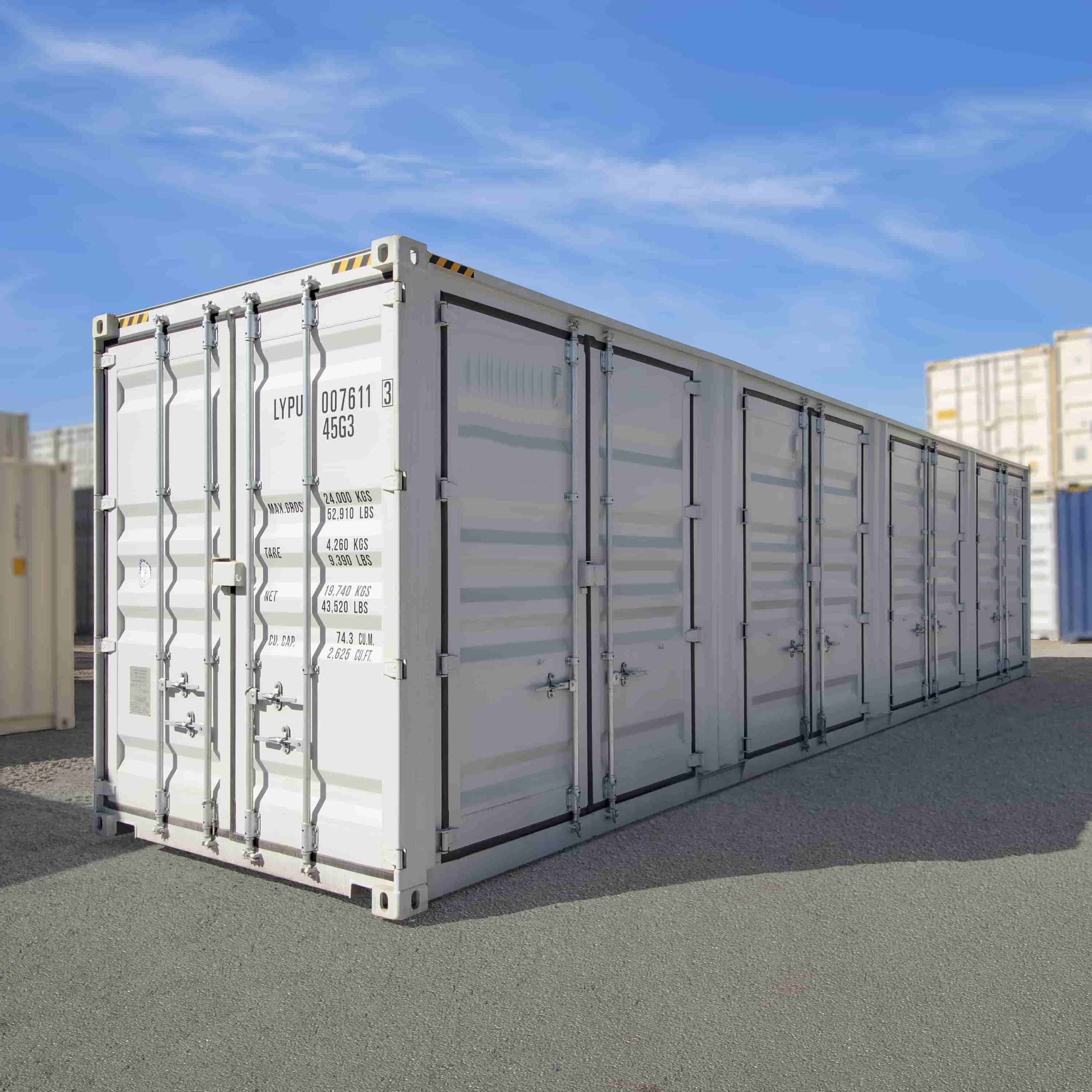 40’HC New (1-trip) Shipping Container with 4 x Side Doors - Container Systems Australia