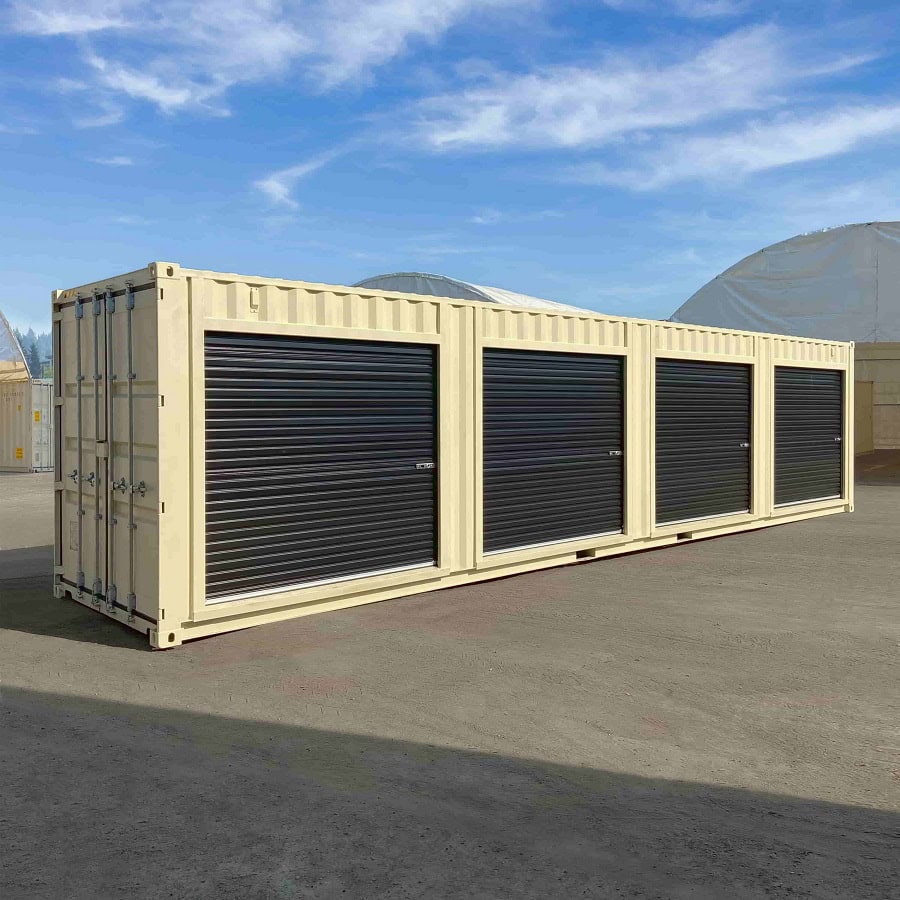 40’HC “CONTAINMENT CUBE” with 4 x Roll Up Doors - Container Systems Australia