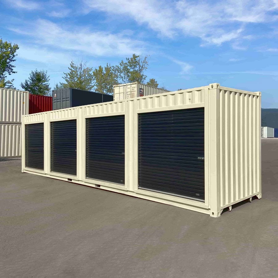 40’HC “CONTAINMENT CUBE” with 4 x Roll Up Doors - Container Systems Australia
