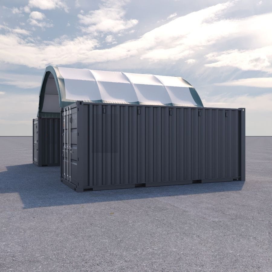 20’ x 20’ Fabric Container Shelter - Container Systems Australia