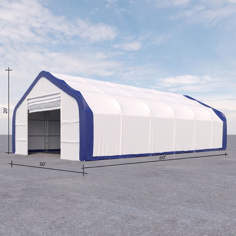 Dual Truss Storage Shelter (30′ x 60′ x 20′) - Container Systems Australia