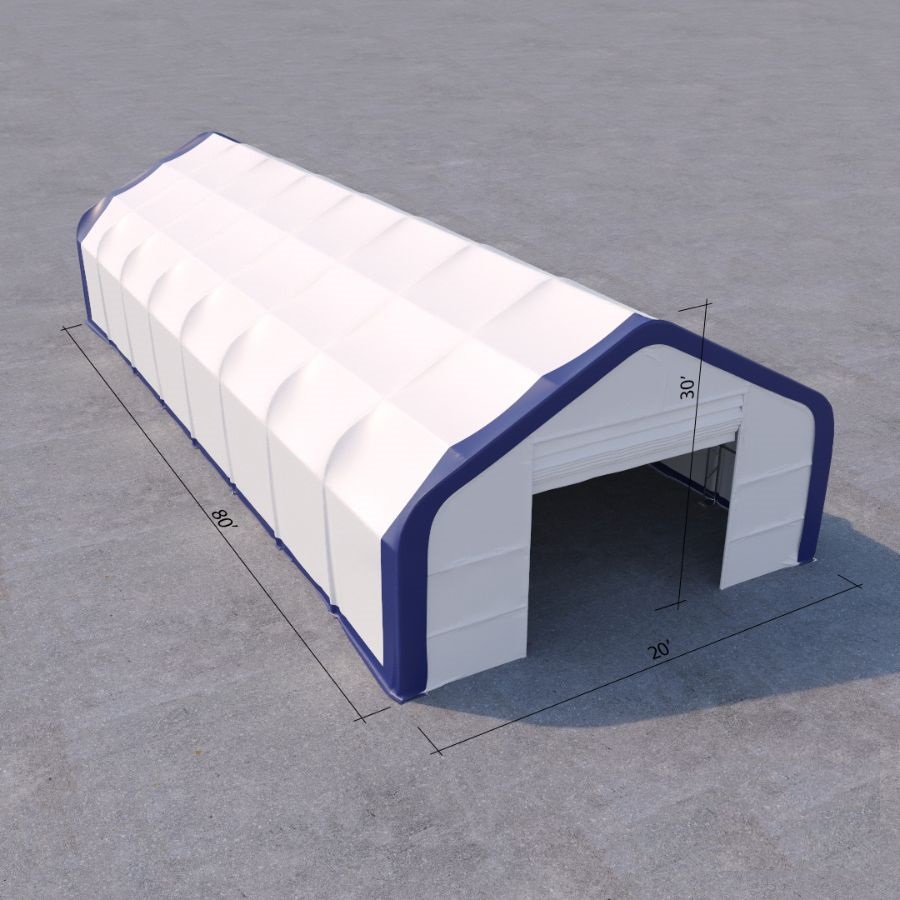 Dual Truss Storage Shelter (30′ x 80′ x 20′) - Container Systems Australia