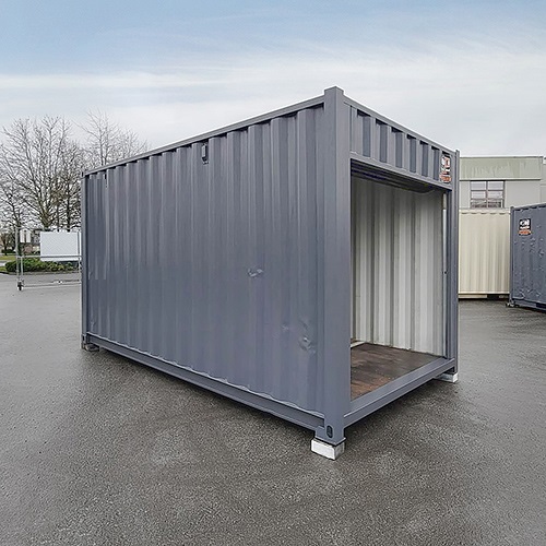 15′ “Cut Down” Used Container + Rollup - Container Systems Australia