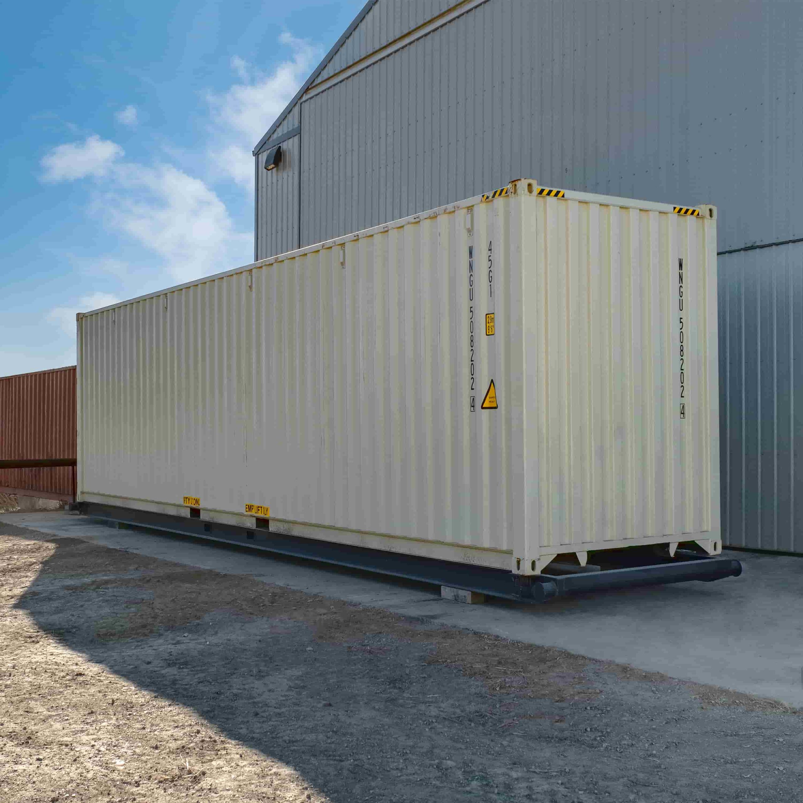 40’ Container skid w/ twist lock “Non Grated” - Container Systems Australia
