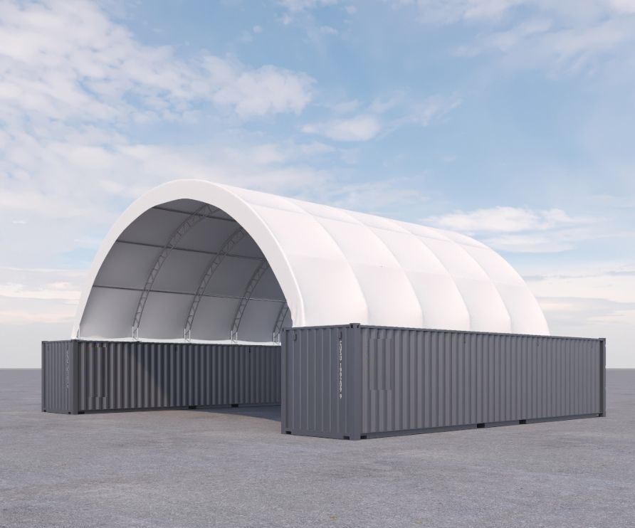 40’ x 40’ Fabric Container Shelter - Container Systems Australia