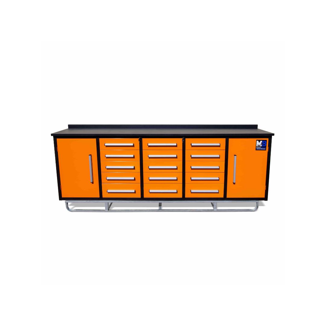 M&B | 10’ Workbench Cabinet with 15 Drawers - Container Systems Australia