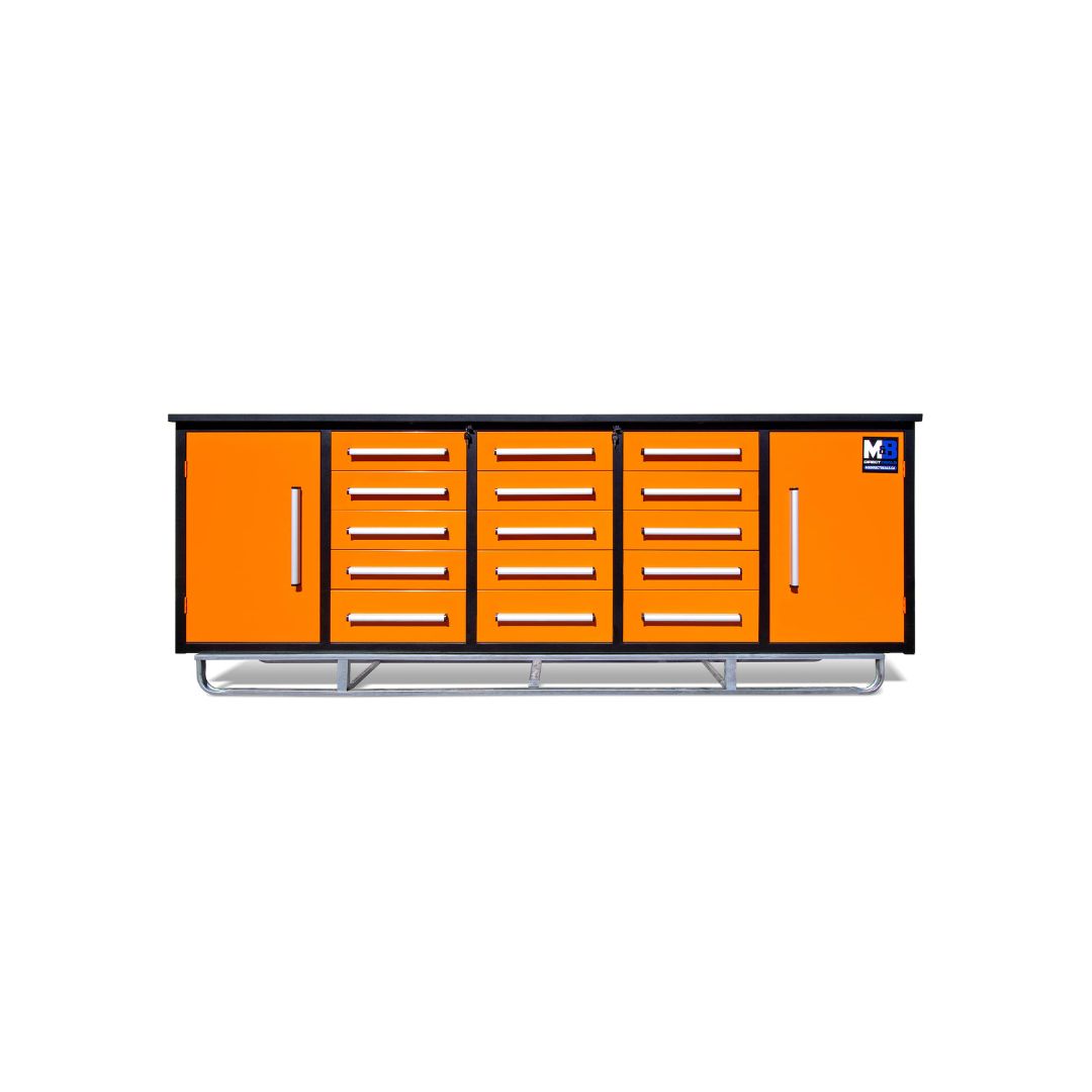 M&B | 10’ Workbench Cabinet with 15 Drawers - Container Systems Australia