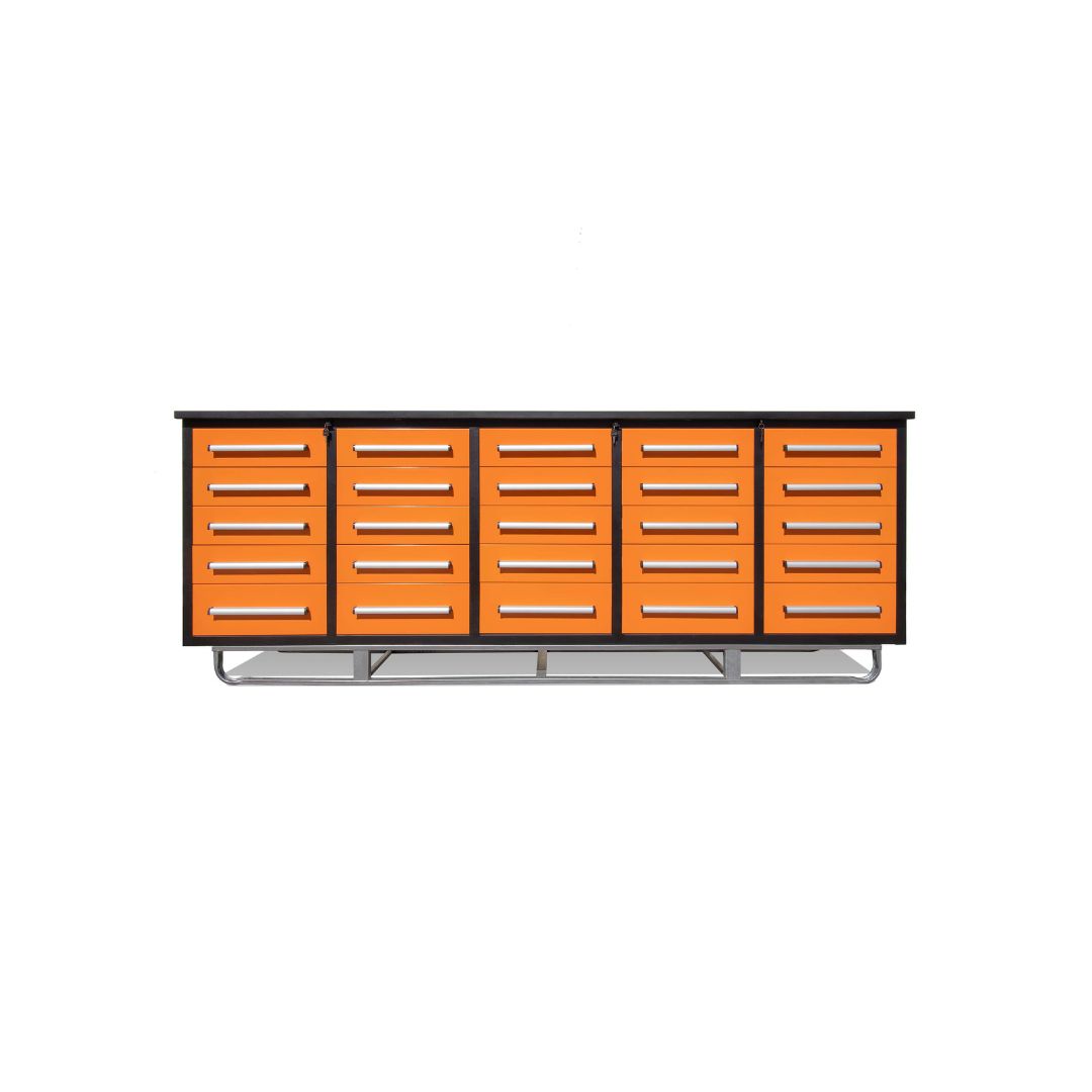 M&B | 10’ Workbench Cabinet with 25 Drawers - Container Systems Australia