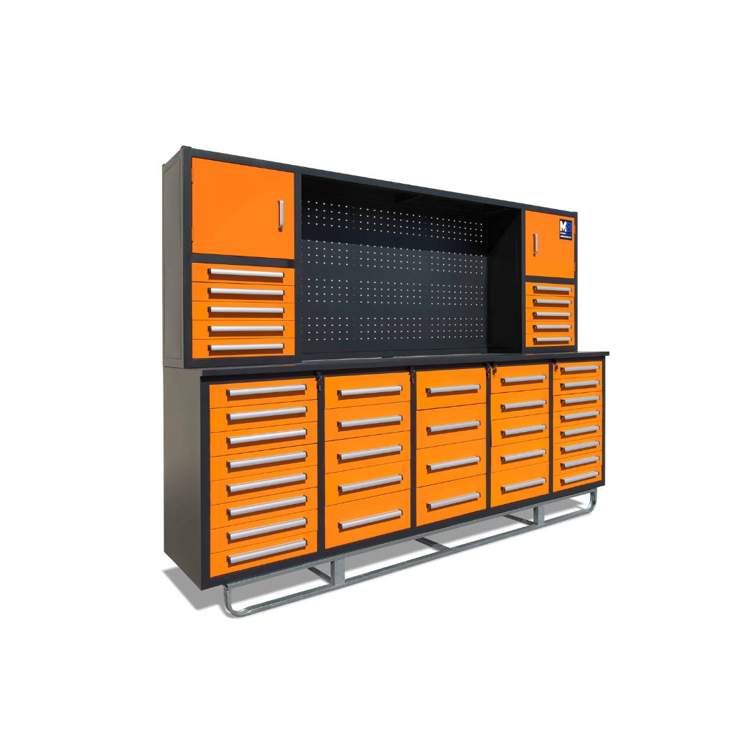 M&B | 10’ Workbench Cabinet with 40 Drawers - Container Systems Australia