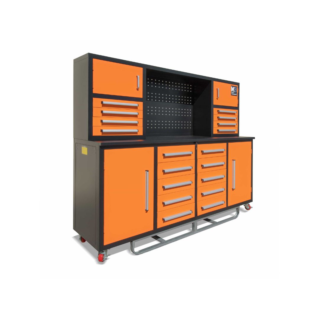 M&B | 7’ Workbench Cabinet with 18 Drawers - Container Systems Australia