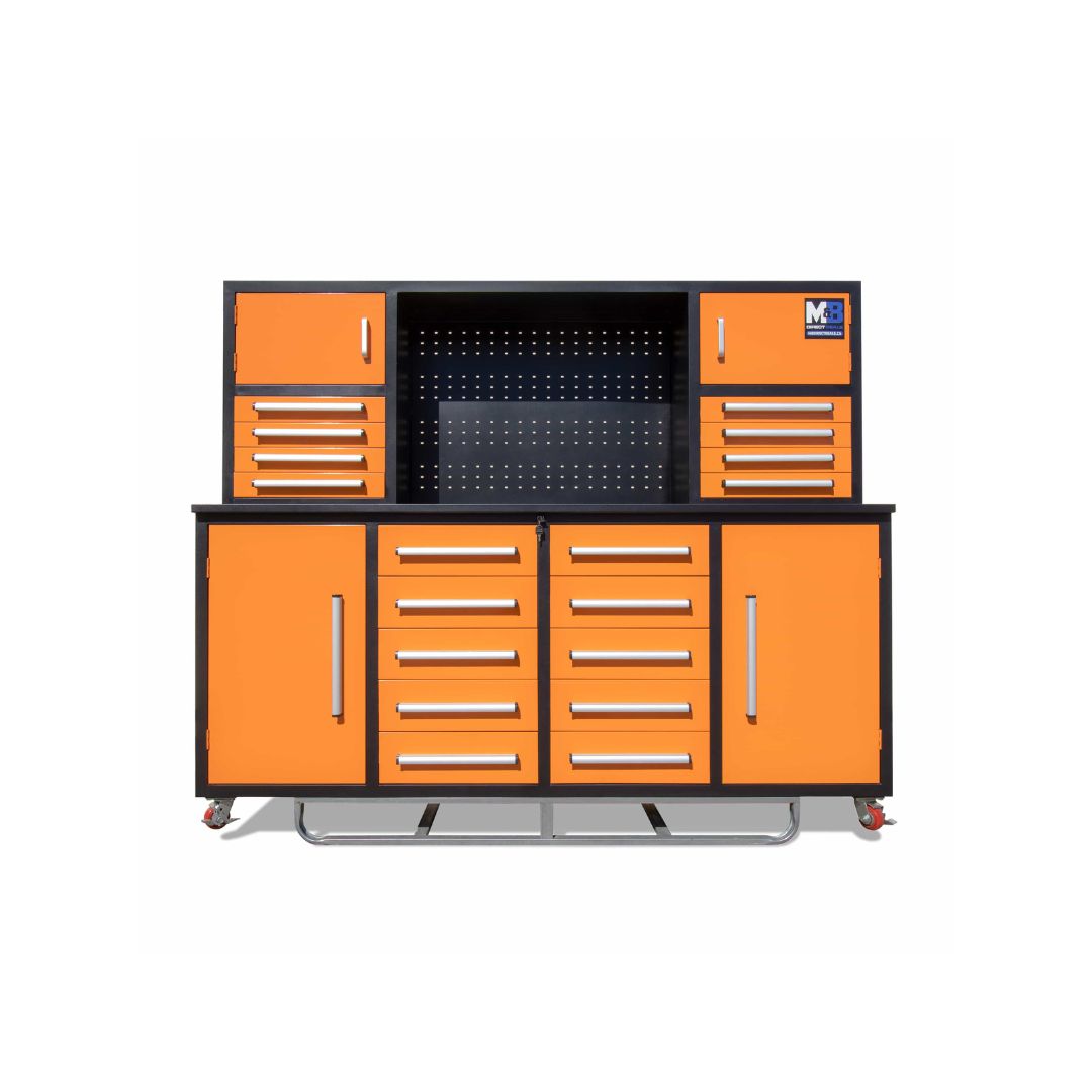 M&B | 7’ Workbench Cabinet with 18 Drawers - Container Systems Australia