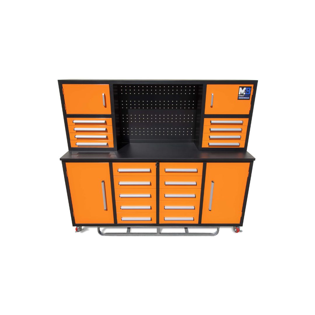 M&B | 7’ Workbench Cabinet with 18 Drawers - Container Systems Australia