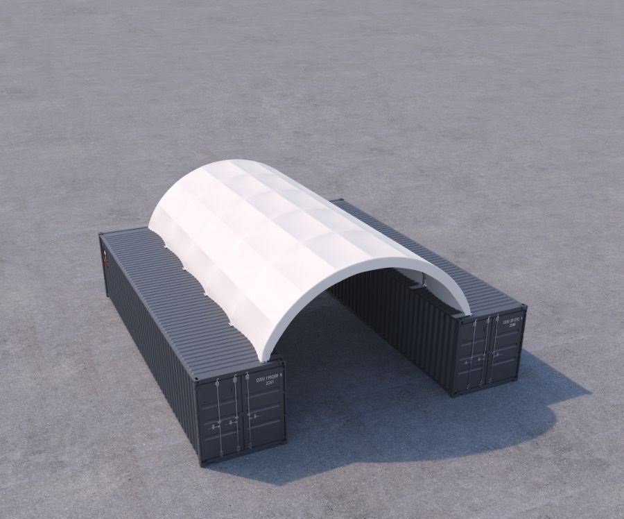20′ x 40′ Fabric Container Shelter - Container Systems Australia