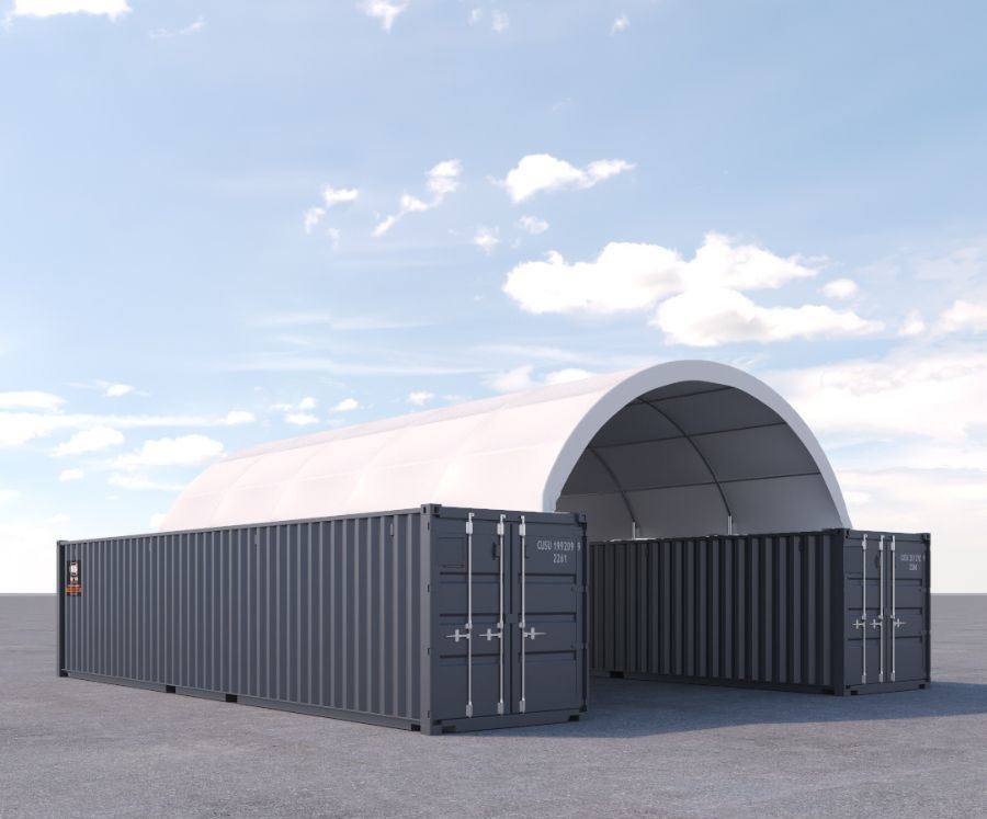 20′ x 40′ Fabric Container Shelter - Container Systems Australia