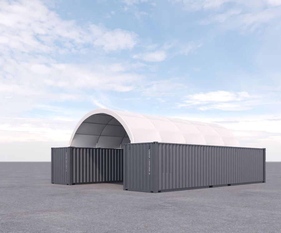 20′ x 40′ Fabric Container Shelter - Container Systems Australia