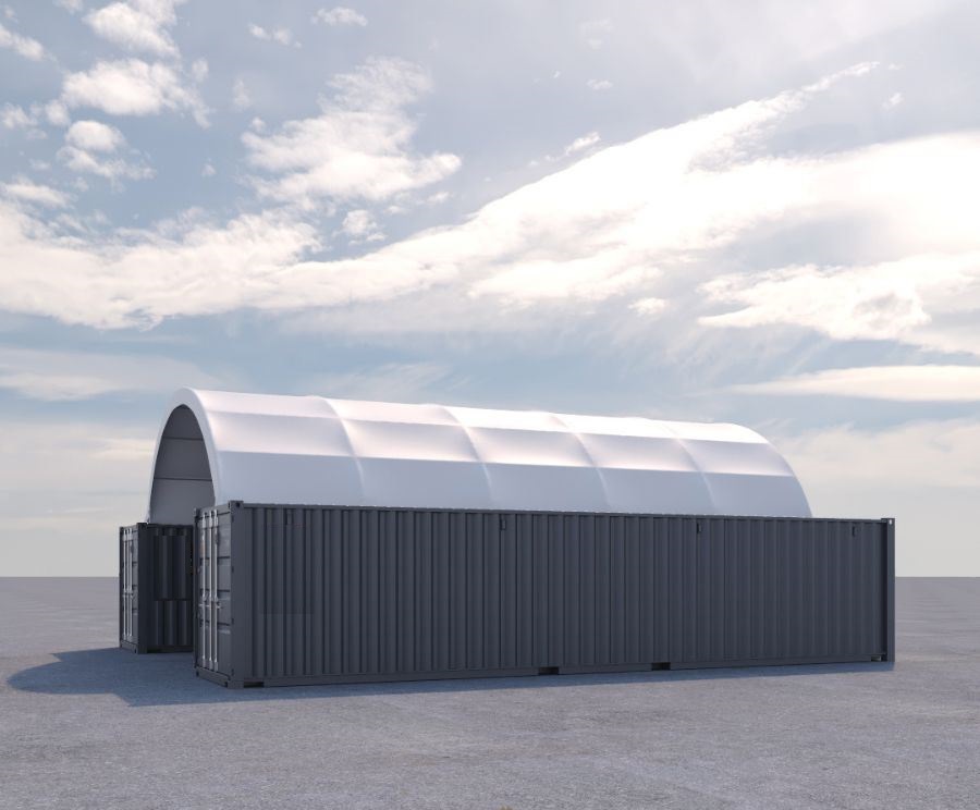 20′ x 40′ Fabric Container Shelter - Container Systems Australia