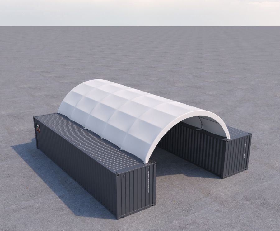 20′ x 40′ Fabric Container Shelter - Container Systems Australia