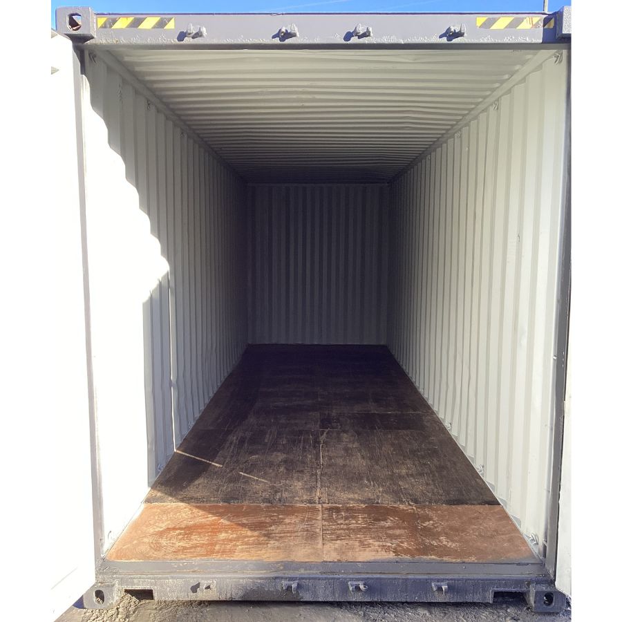 25’HC Used Shipping Container (Painted Slate Grey) - Container Systems Australia