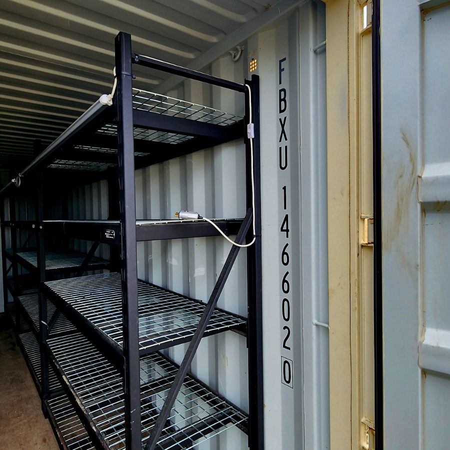 20’ New (1-Trip) Container w/ Shelving on BOTH sides - Container Systems Australia